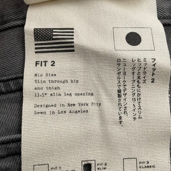 Rag & Bone Fit 2 Slim Jean Size 38x30 - Picture 5 of 9